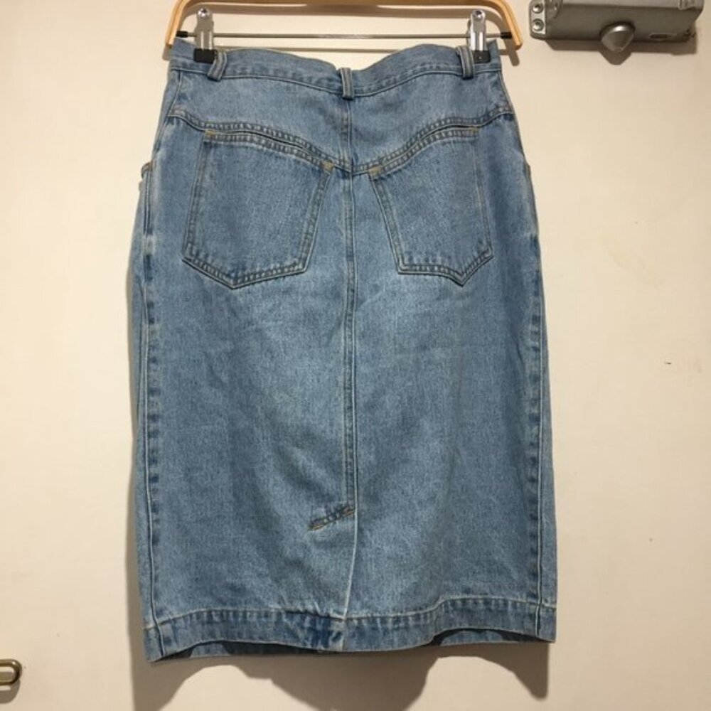 VINTAGE MISTER LEONARD MIDI DENIM SKIRTS SIZE 8 - Picture 5 of 6